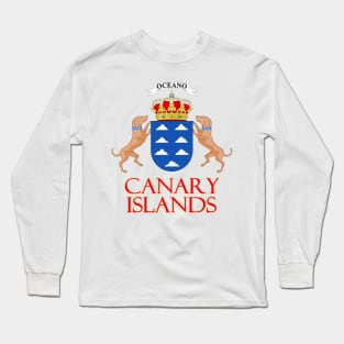 Canary Islands - Coat of Arms Design Long Sleeve T-Shirt